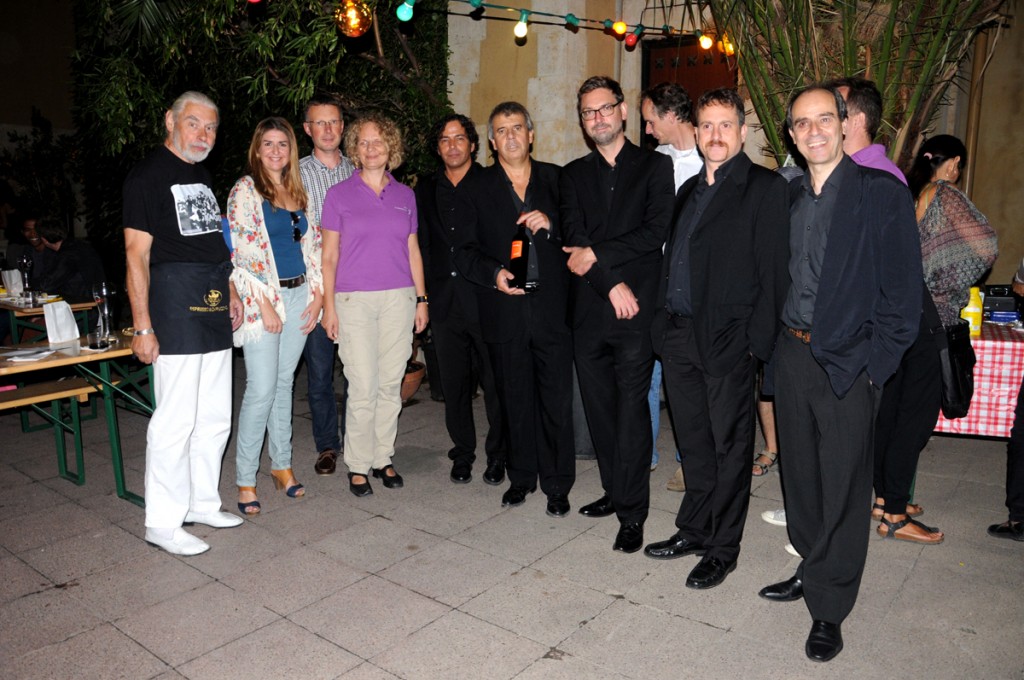 Noches de Vino y Jazz - Los músicos y los responsables de la organización. Foto: Javier Carrascosa